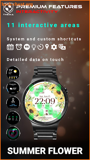 Summer Flower Watch Face screenshot