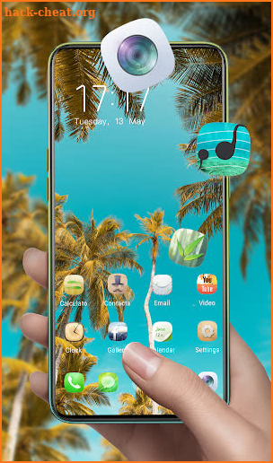Summer palm tree nature theme | sky view coconut screenshot
