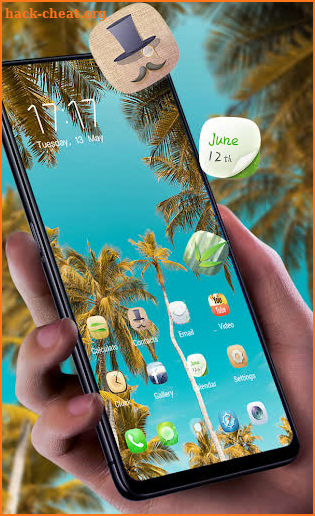 Summer palm tree nature theme | sky view coconut screenshot