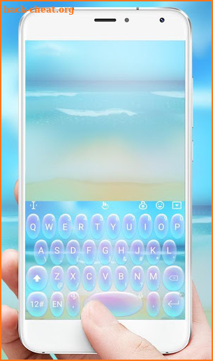 Summer Sea Water Drops Keyboard Theme screenshot