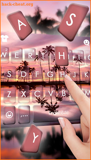 Summer Sunset Love Keyboard Theme screenshot