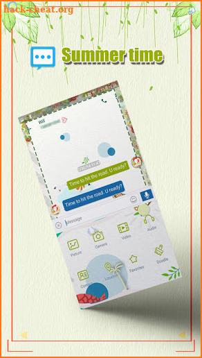 Summer time skin for Handcent Next SMS screenshot