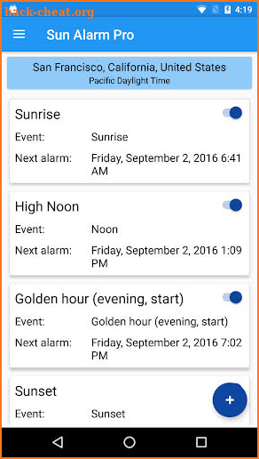 Sun Alarm screenshot
