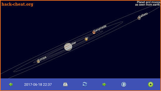 Sun, moon and planets screenshot