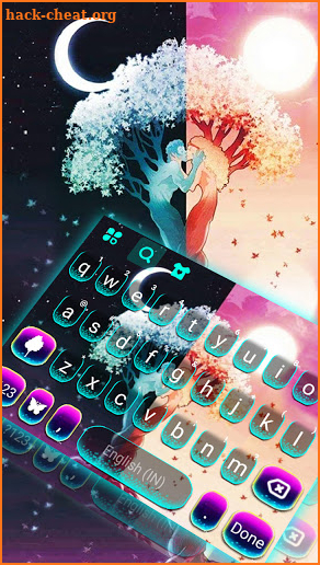 Sun Moon Love Keyboard Background screenshot