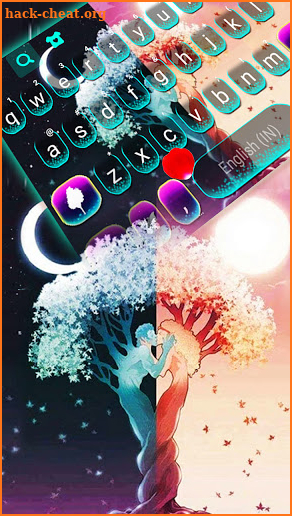 Sun Moon Love Keyboard Background screenshot