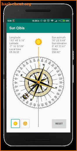 Sun Qibla - Find Qibla using Sun position screenshot