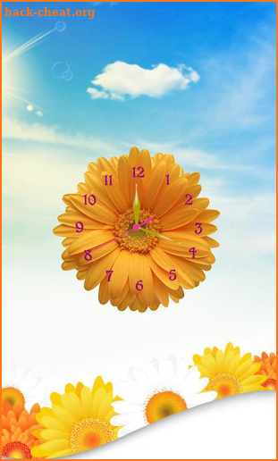 Sunflower Clock Live Wallpaper screenshot