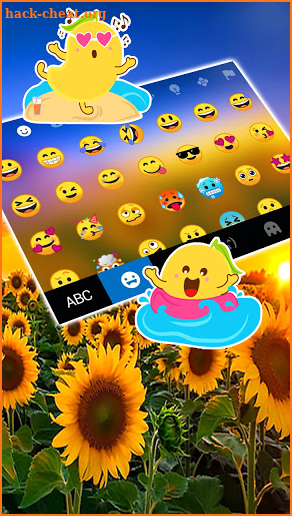 Sunflower Field Keyboard Background screenshot