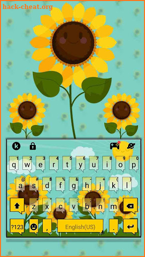 Sunflower Field Keyboard Theme screenshot