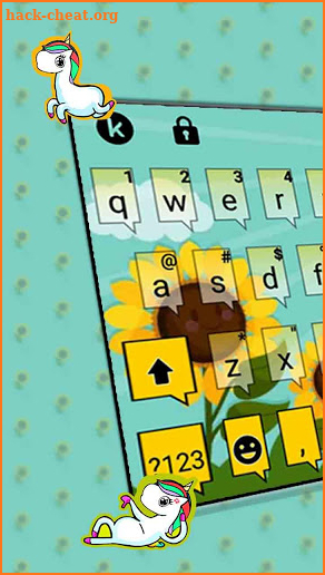 Sunflower Field Keyboard Theme screenshot