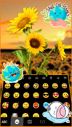 Sunflower Fields Keyboard Background screenshot