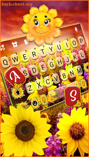 Sunflower Garden Keyboard Background screenshot