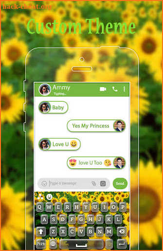 Sunflower Keyboard Theme screenshot