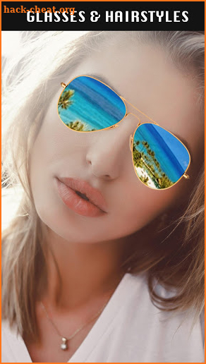 Sunglasses and Hairstyle Photo Editor screenshot