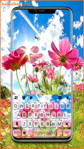 Sunny Flowers Keyboard Background screenshot