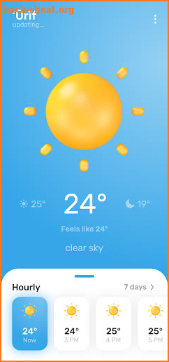 Sunny: Weather forecast screenshot