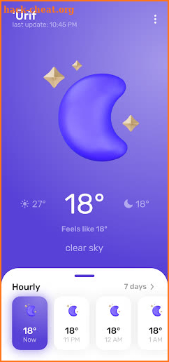 Sunny: Weather forecast screenshot