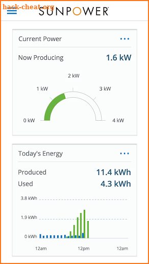SunPower Customer Portal screenshot