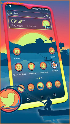 Sunrise Painting Theme Launcher screenshot