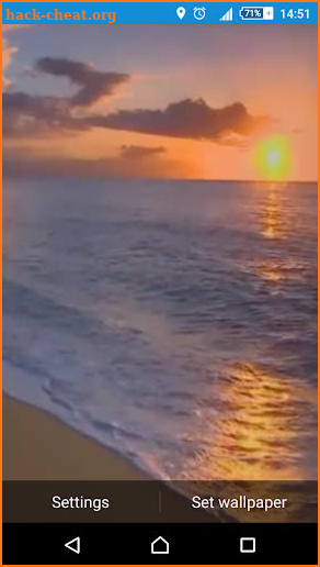 Sunset Beach Live Wallpaper screenshot