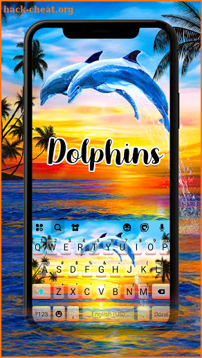 Sunset Dolphins Keyboard Background screenshot