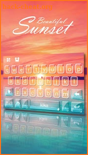 Sunset Holiday Seaside Keyboard Theme screenshot