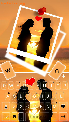 Sunset Lovers Keyboard Theme screenshot