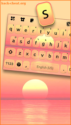 Sunset Ocean Keyboard Background screenshot