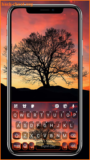 Sunset Tree Keyboard Background screenshot