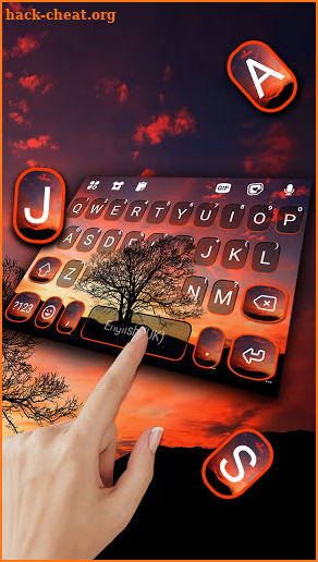 Sunset Tree Keyboard Background screenshot