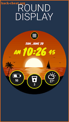 Sunset Watch Face by HuskyDEV screenshot