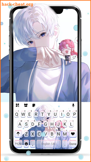 Sunshine Anime Boy Keyboard Background screenshot