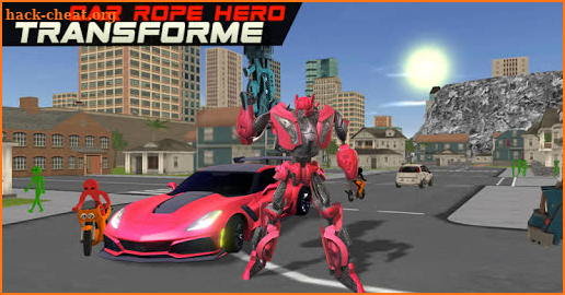 Super Car Robot Transform Rope Hero Supercar 🤖 screenshot