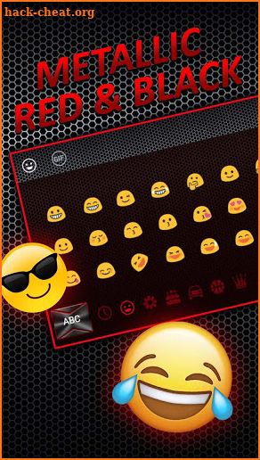 Super Cool Black Red Keyboard Theme screenshot