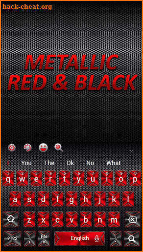 Super Cool Black Red Keyboard Theme screenshot