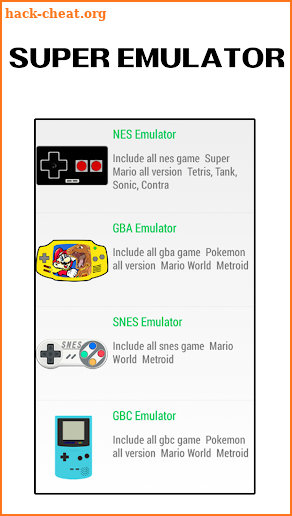 Super Emulator - NES SNES GBA GBC  Games screenshot