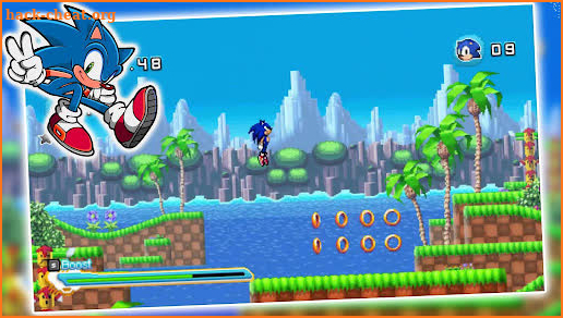 Super Fast Blue Soni Fight Dah Boom Hedgehog screenshot