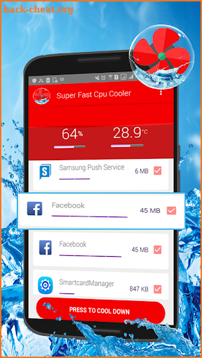 Super Fast Cpu Cooler, cool down phone temperature screenshot