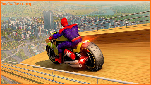 Super Hero Bike Mega Ramp Impossible Stunts Racing screenshot