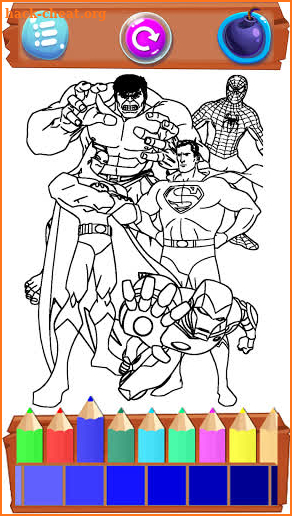 Super Hero Cartoons Painting: Coloring book games screenshot