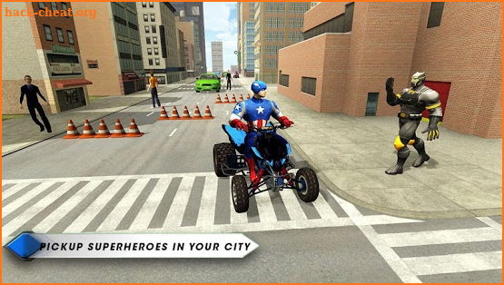 Super Hero Quad ATV Bike Taxi Drive Simulator screenshot