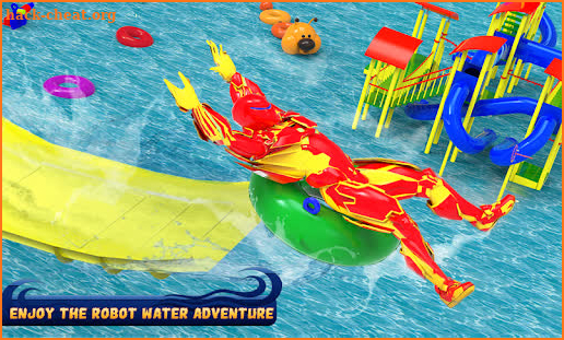 Super Hero Robot Water Slide Adventure Games screenshot