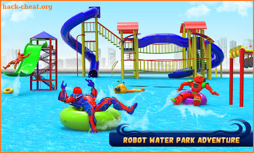 Super Hero Robot Water Slide Adventure Games screenshot