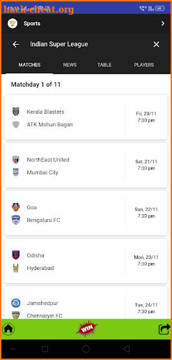 Super League 2020-21 Live Match And Schedule screenshot