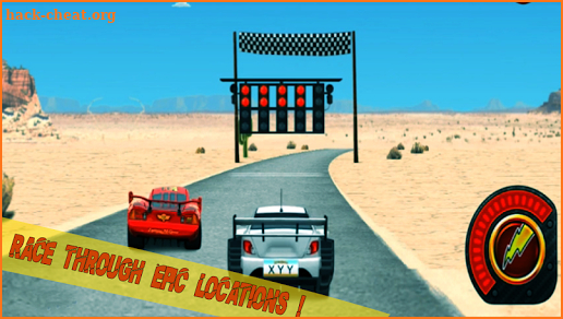 Super Mcqueen hero car - Lightning racing screenshot