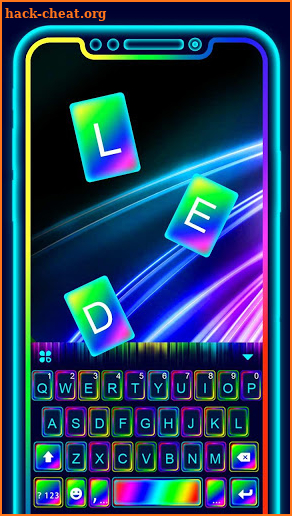 Super Neon 3d Keyboard Theme screenshot