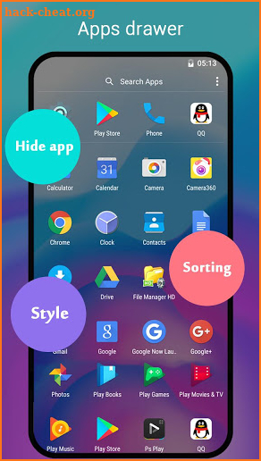 Super P Launcher for Android P 9.0 launcher, theme screenshot