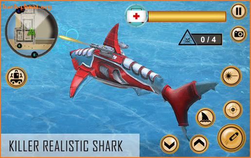 Super Shark Robot Wars 2019 - 3D Transformer Game screenshot
