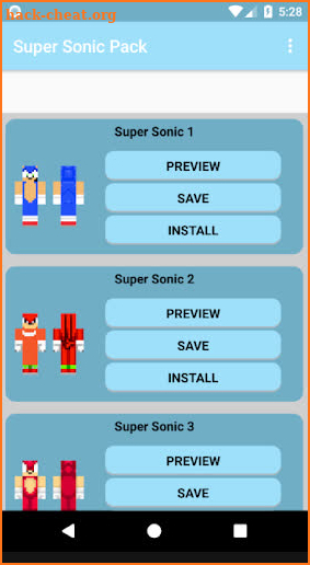 Super Sonic Skins screenshot
